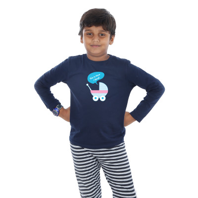 Blue Full Sleeve Boys Pyjama - Pram